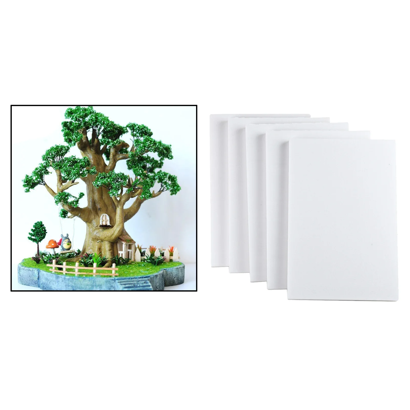 5 Pcs Foam Boards Lightweight Sign Blank Board Sheet for DIY Crafts Model | Building Kits