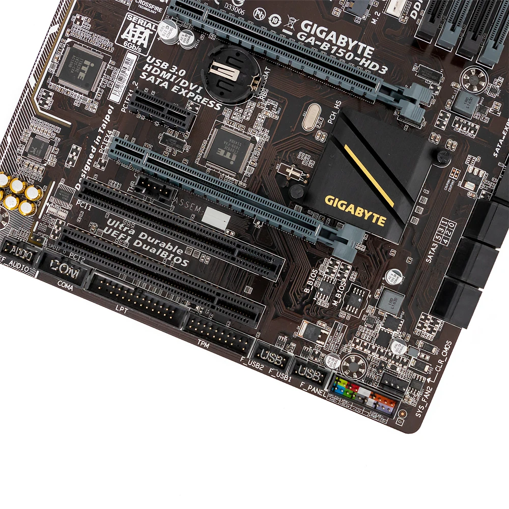 Gigabyte GA-B150-HD3 рабочего Материнская плата B150-HD3 B150 LGA 1151 Core i7 i5 i3 DDR4 64G SATA3 USB3.0 VGA HDMI DVI M.2