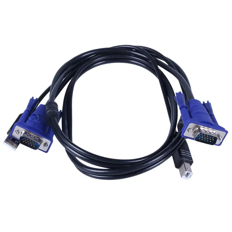 4 порта USB 2 0 KVM переключатель + Кабели клавиатура Монитор VGA SVGA ПК ноутбук |
