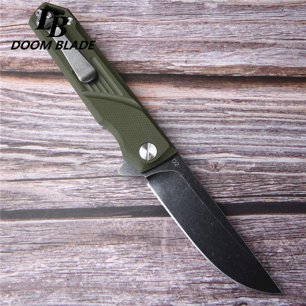 7 9 &quotFH11 60 61HRC ножи с шарикоподшипником фотоэлементов D2 стальные складные G10