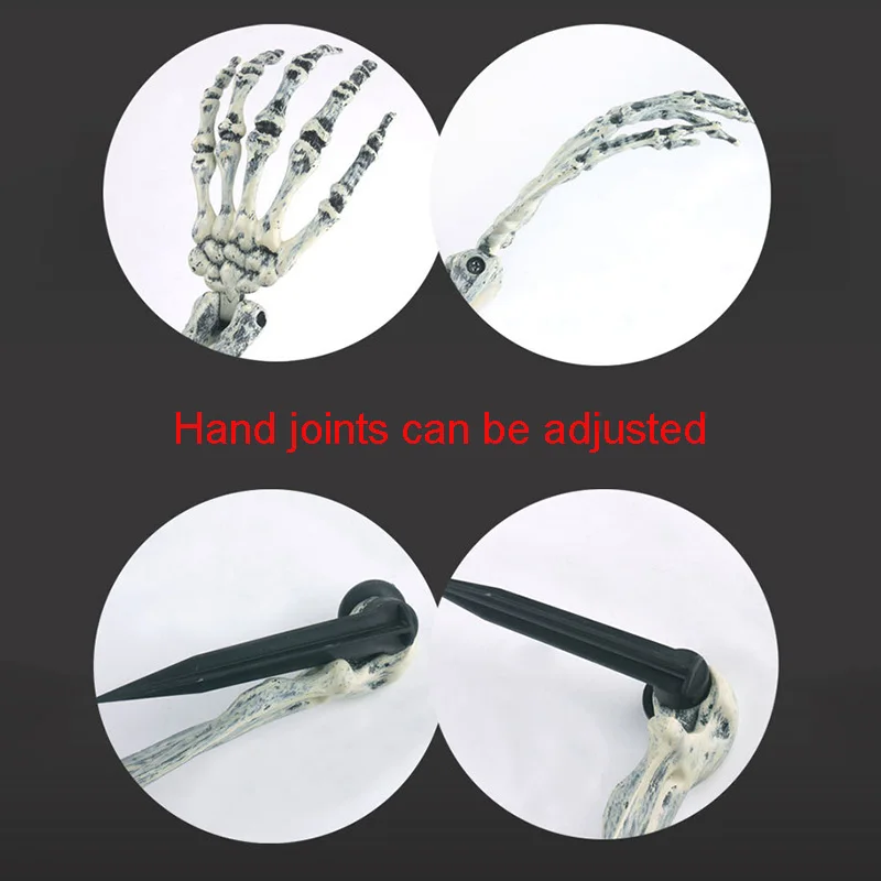 Горячие 3 шт Набор Хэллоуин скелет черепа Рука ужас похоронен для дома сада двора