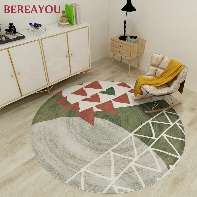 Роскошные ковры круглый ковер для детских игр и Ползания детской гостиной