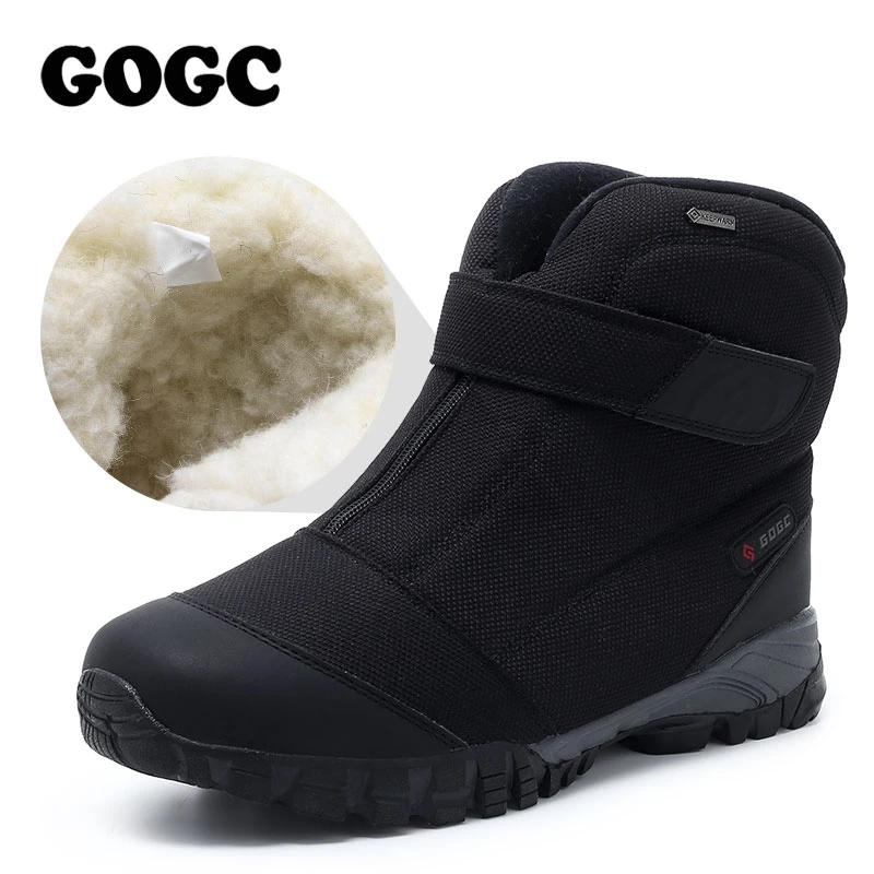 GOGC/Мужская зимняя обувь Теплая Зимняя для мужчин Зимние ботинки из нейлона