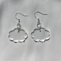 cloud acrylic earrings clear acrylic earrings ear wire cloud earrings cloud transparent cloud earringsweather jewelry hand