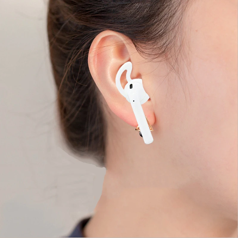 6 в 1 наборы силиконовых защитных аксессуаров для Airpods 2 Чехол с кольцом на крючках