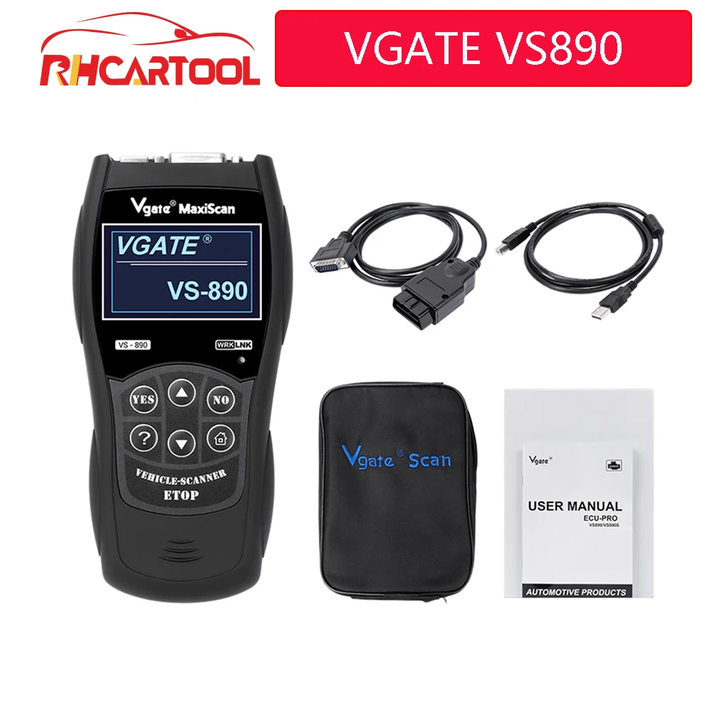 OBD2 сканер Maxiscan Vgate VS890 считыватель кодов ошибок автомобильный диагностический