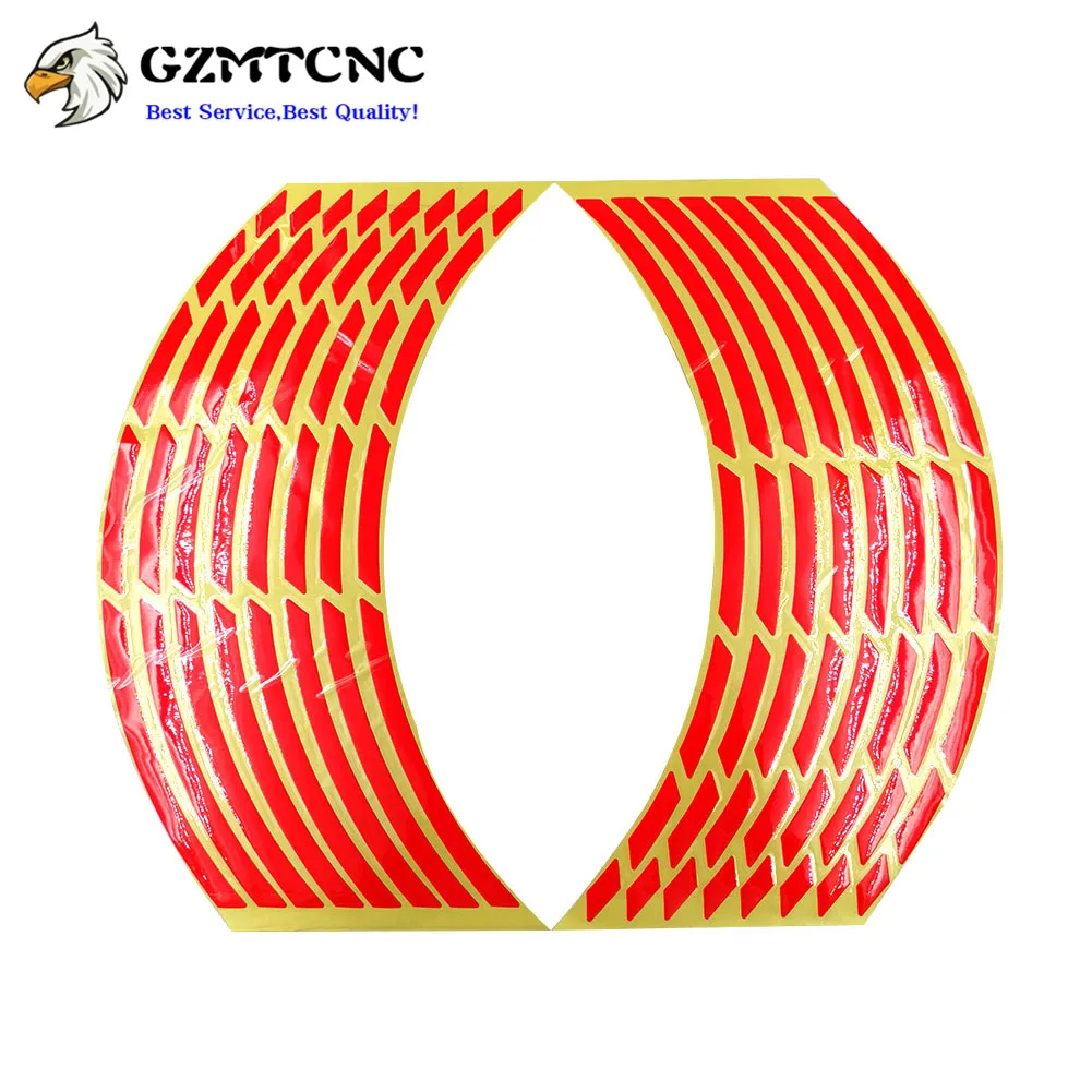 Наклейки на обод автомобильных шин мотоцикла 17 19 дюймов светоотражающие