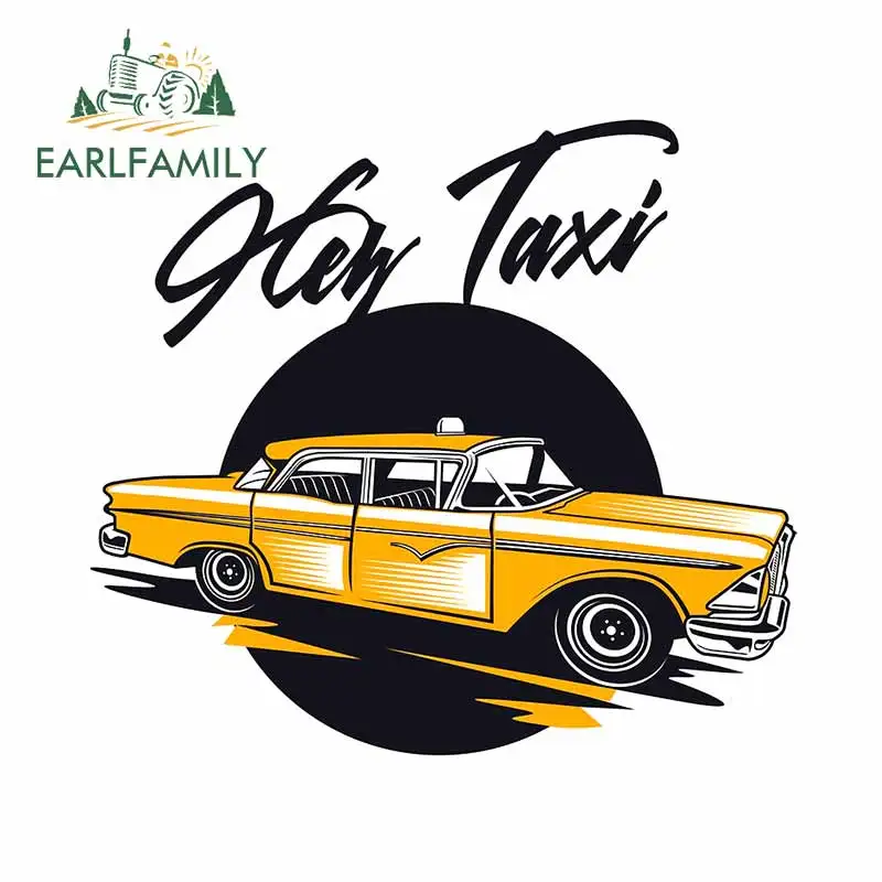 EARLFAMILY 13 см x 11 9 для Эй такси желтые наклейки на багажник автомобиля устойчивые к