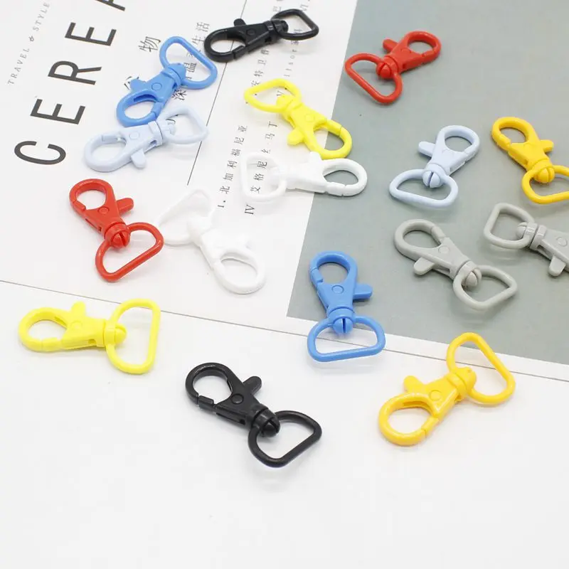 

5 шт./лот 17 мм Цветная Пластиковая вращающаяся пряжка с крючком «сделай сам» Аксессуары для ювелирных изделий брелок с карабином сумка с пря...