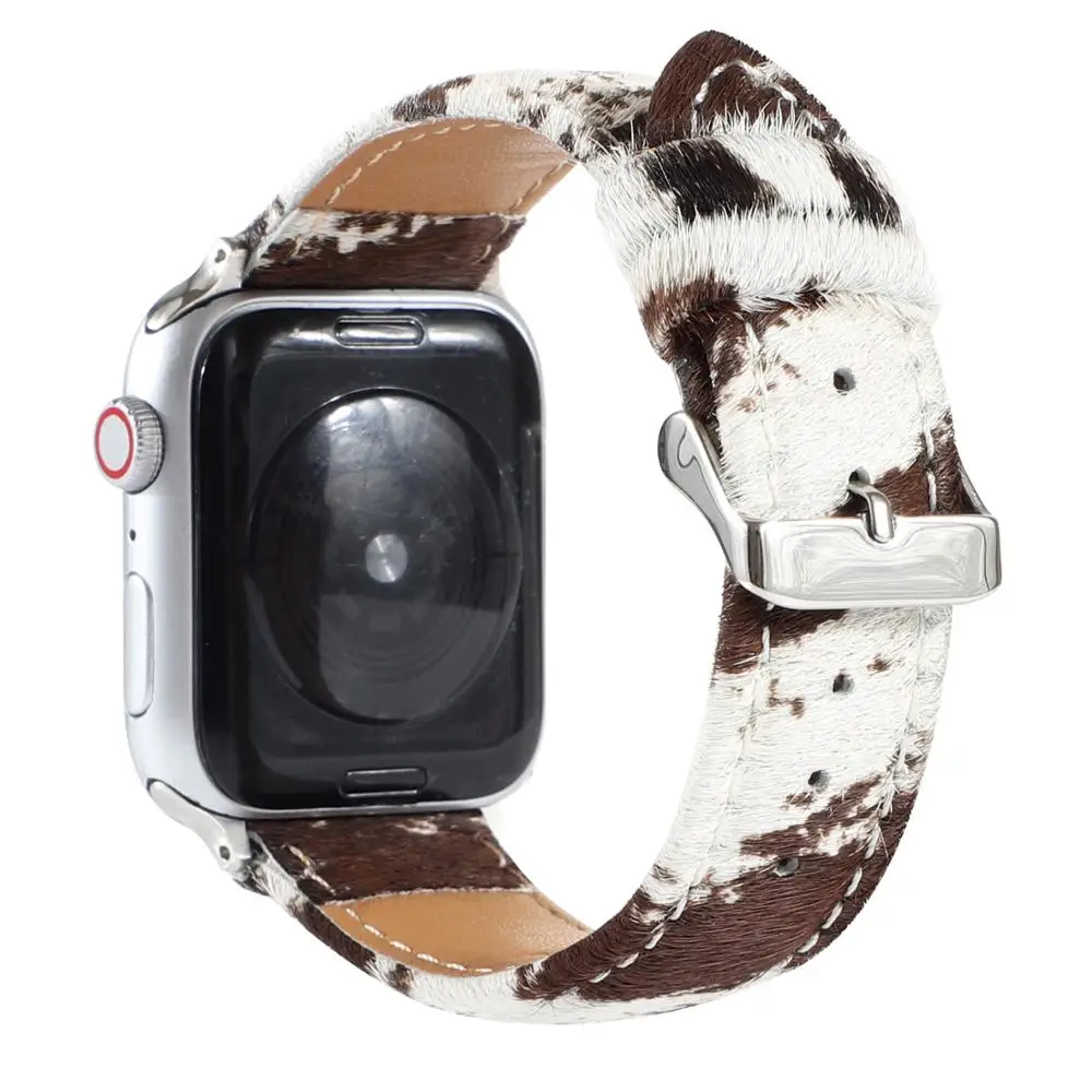 

Genuine Leather leopard Print Strap For Apple Watch 6 5 Band 38mm 40mm 42mm 44mm Bracelet iWatch Series1 2 3 4 5 6 SE Watchband
