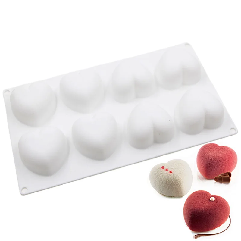 Силиконовая форма для кексов шоколада печенья в форме сердца сферы сковорода