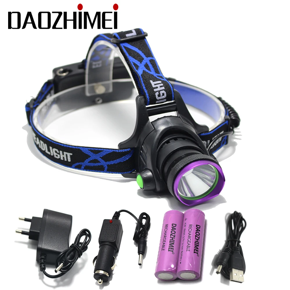 Светодиодный налобный фонарь XM L T6 5000 лм светодиодный водонепроницаемый для