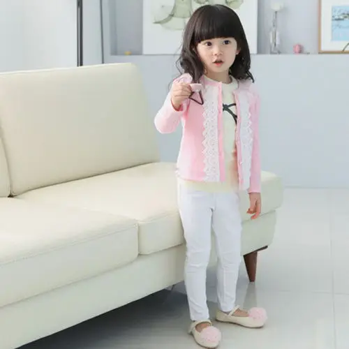 Весенний женский кружевной кардиган для маленьких девочек куртка пальто с