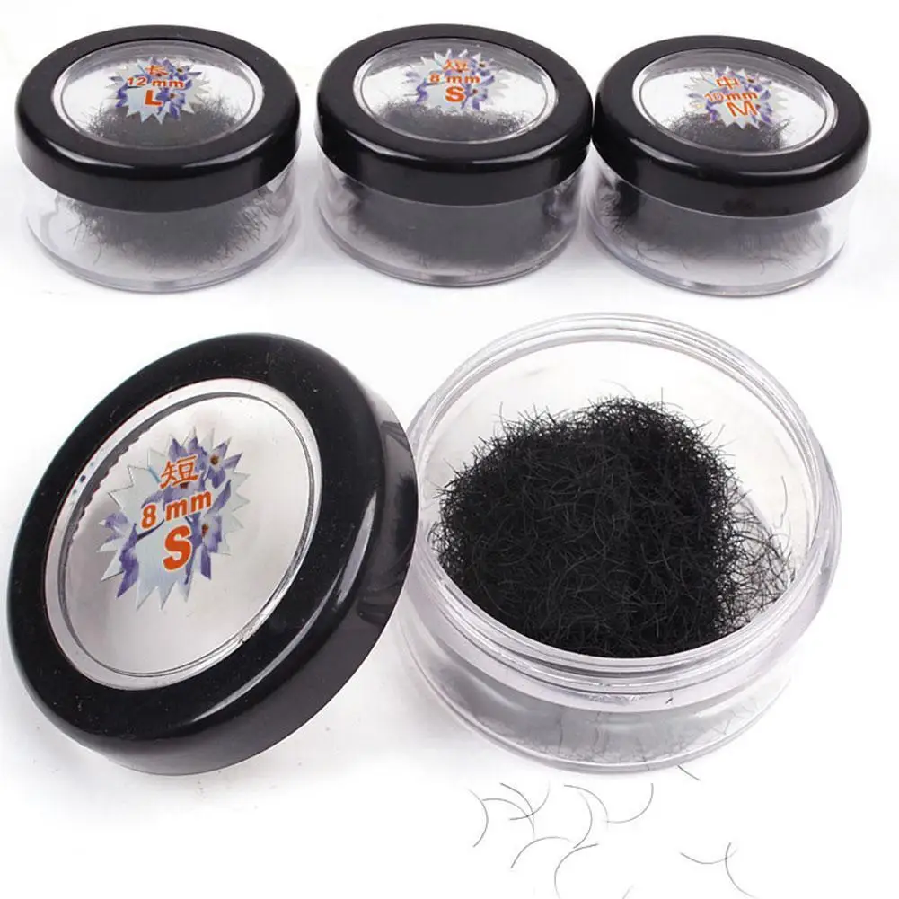 

8/10/12mm 1 Jar Grafting And Planting Eyelashes Volume Lash Bushy Lomg-lasting Volume Base Eyelashes Pointy Thin Waterproof E4F8
