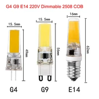 50pcs LED Bulb G4 G9 E14 Dimmable 220v 6w 2508 COB Mini Small Spotlight Chandelier Crystal Pendant Replace 60w Halogen Lamp