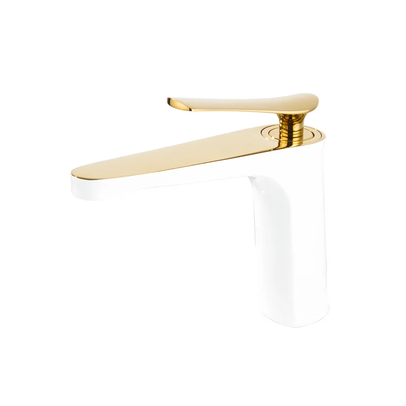 

Luxury Basin Faucet Solid Cold & Hot Water Bathroom Faucet Single Handle Water Sink Tap Bathroom Accessories