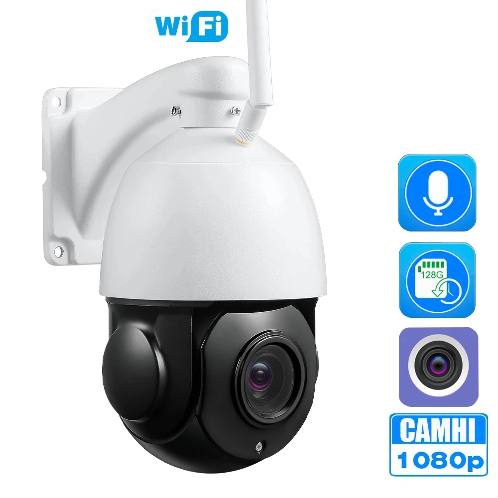 

IP-камера купольная, HD, PTZ, Wi-Fi, 1080P, 30-кратный зум, H.265