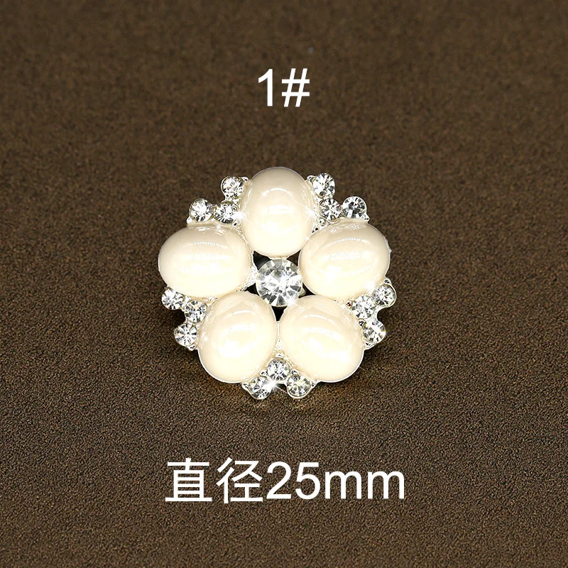 

6pcs 25mm Rhinestones Decorative Buttons for Clothing Cardigan Coat Craft Botones Needlework Sewing Garments