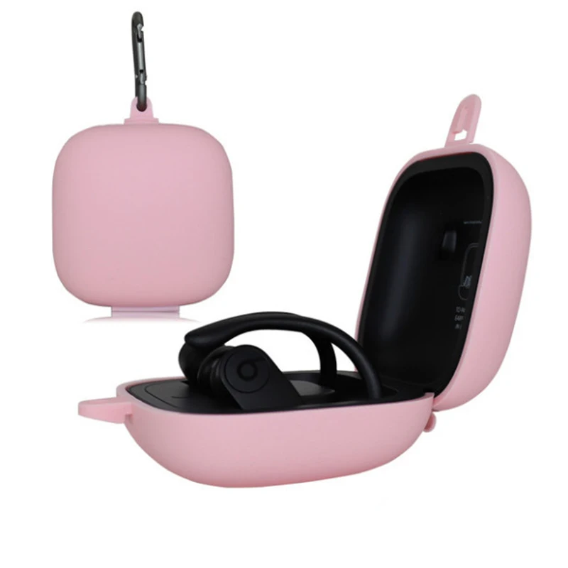 pink Защитные Чехлы Наушники Аксессуары беспроводные Bluetooth наушники крышка силикагель сплошной цвет оболочки для Beats Powerbeats Pro - Цвет: pink