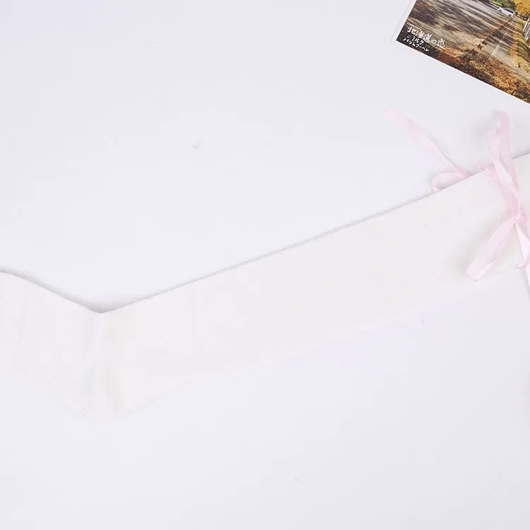 white pink Женские аниме косплей Лолита девушки Кружева Топ бедра высокие носки выше колена Гетры Леггинсы сексуальные хлопковые чулки - Цвет: white pink