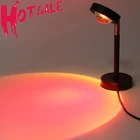 Проекционный ночник с закатом, фон для прямой трансляции, как Галактический проектор, атмосфера, радужная лампа, украшение для спальни