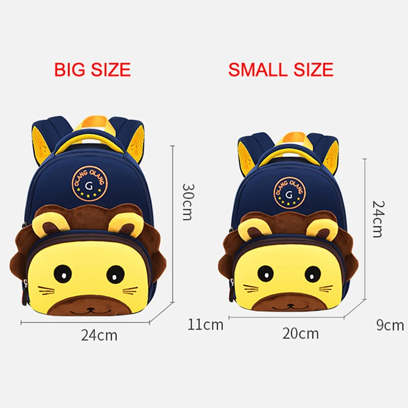 Kids cartoon cute lion backpack Animal Kindergarten children mochila Infant school bags baby girls boys schoolbag Preschool Bags