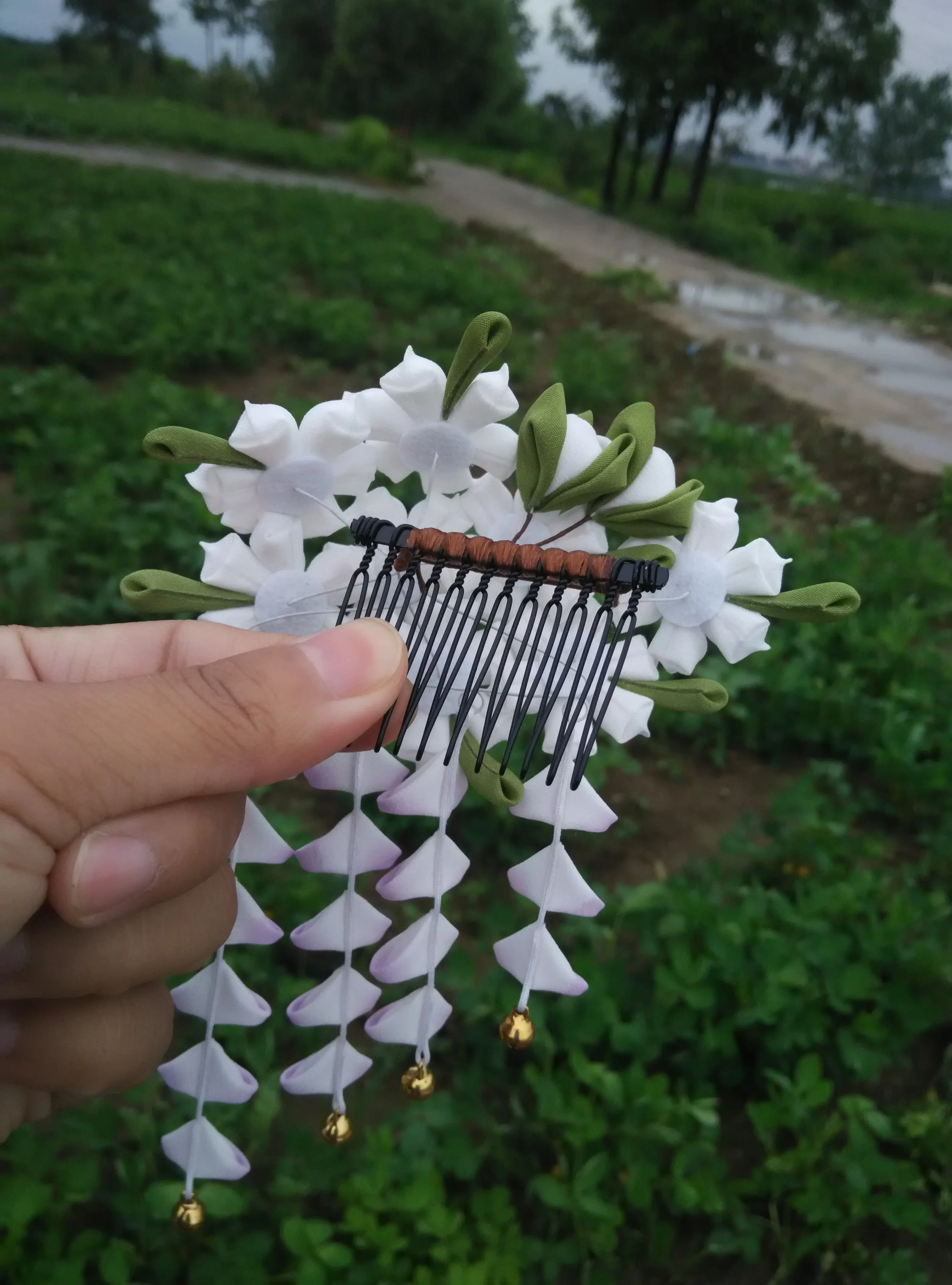 Персонализированные фиолетовые нарциды LALAVARA гребни для волос японские