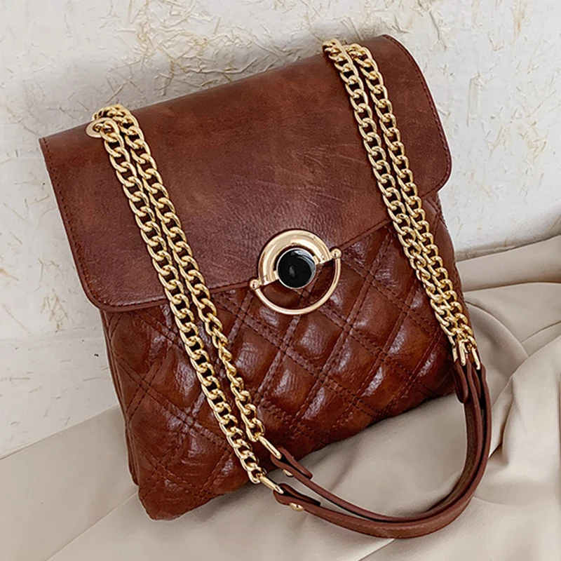 Многофункциональная сумка через плечо из искусственной кожи с ромбовидной