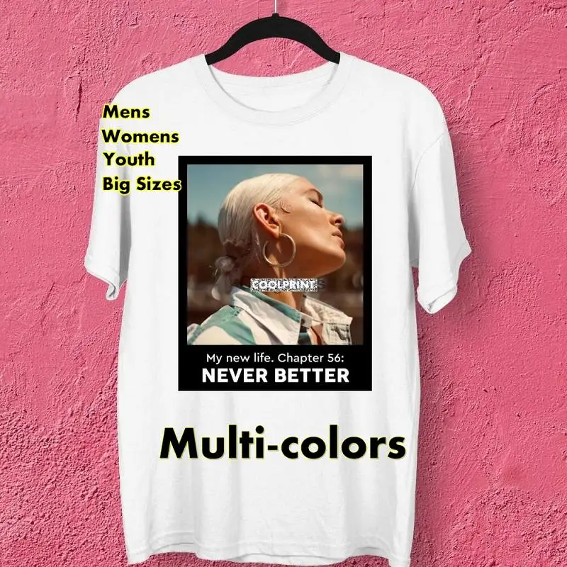 

Футболка мужская оверсайз с мотивирующей надписью «Never Better», 56