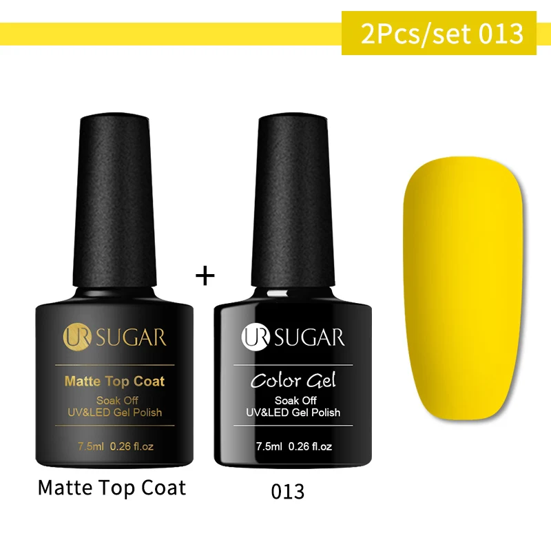 Set 13 Ur Sugar 7,5 мл матовый Гель-лак цветной УФ-гель для ногтей матовое верхнее покрытие замачиваемый УФ светодиодный Гель-лак для ногтей Гель-лак гибридный - Цвет: Set 13
