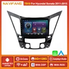 Автомобильный радиоприемник Octa Core 6 + 128 ГБ Android 11 для Hyundai Sonata 6 YF 2011 - 2015 Multimate видеоплеер навигация GPS 2 Din DVD аудио