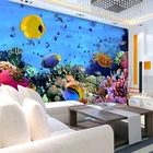Самоклеящиеся обои на заказ, 3D стерео, подводный мир, тропические рыбы, фотообои для гостиной, дивана, настенная живопись, водонепроницаемые