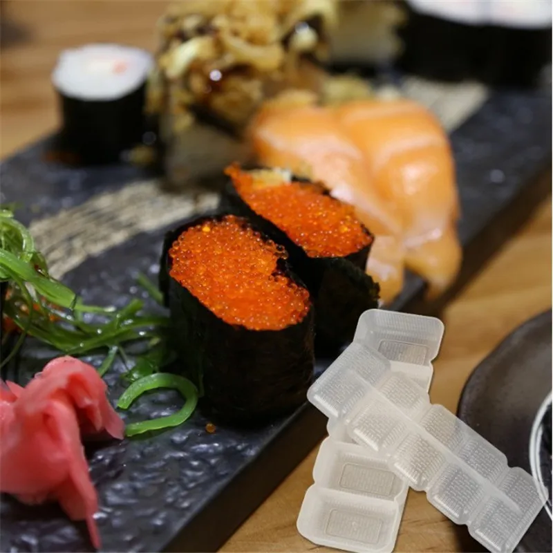 

Nigiri Sushi Press Molds Maker Rice Ball 5 Rolls Mold Maker Non-stick Mold Rectangular Sushi Making Kit Press Bento Tool Diy