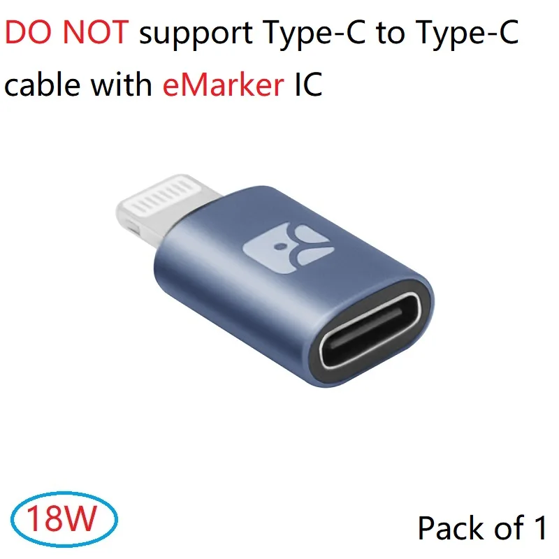1 pc of PD Adapter Usb type-C Женский адаптер Lightning Мужской, кабель type-C с зарядкой и синхронизацией данных для преобразования huawei, samsung в iPhone/iPad/iPod - Цвет: 1 pc of PD Adapter