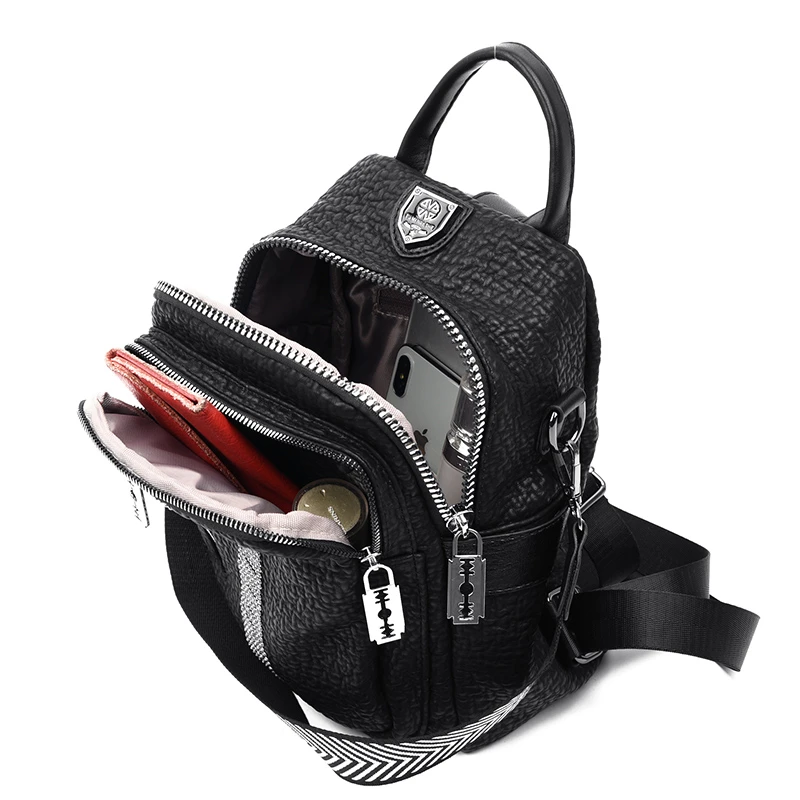 

Casual Soft Leather Backpacks for Teenager Girls Women Backpacks Designer Fashion Shoulder Bag Multifunction Travel Back Pack