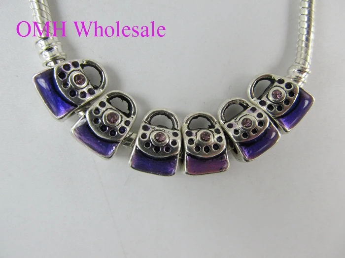 OMH Wholesale Jewelry Accessories Zinc Alloy Bag European Space Bead Bracelet F8219 | Украшения и аксессуары