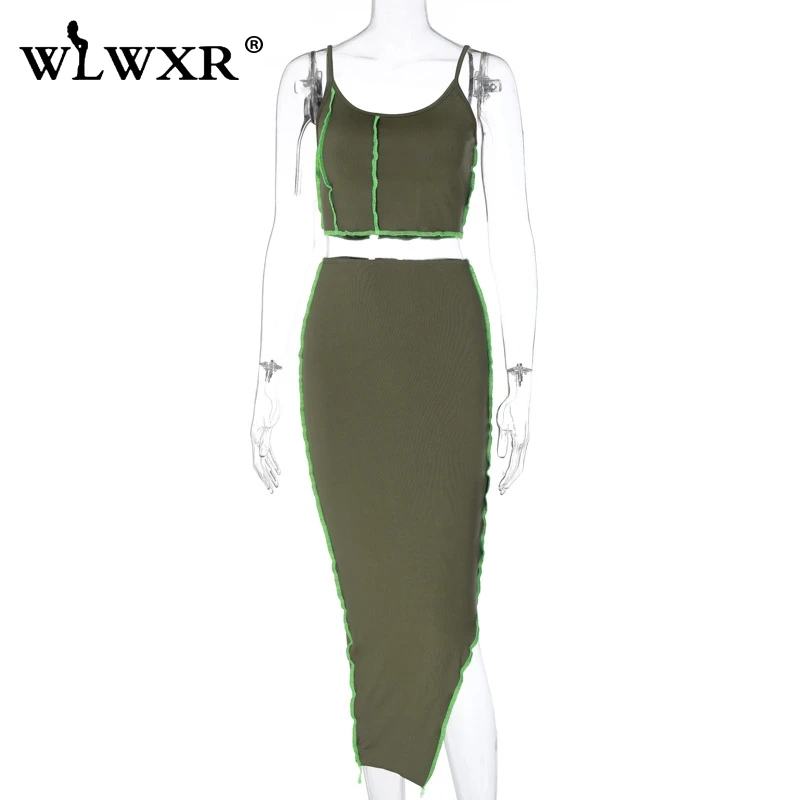 WLWXR/повседневный летний комплект из двух предметов с оборками Женская одежда