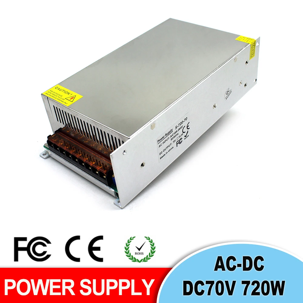 Выключатель питания DC70V 10.3A 720 Вт источник трансформатор 220 В AC DC SMPS для станка с