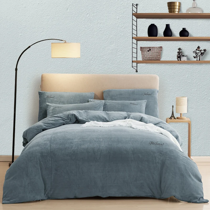 Gray minimalism Фланелевая ткань, четыре бумажных набора, утепленное, сезонное, плюшевое, двустороннее пуховое одеяло, Коралловое одеяло, постельные принадлежности - Цвет: Gray minimalism
