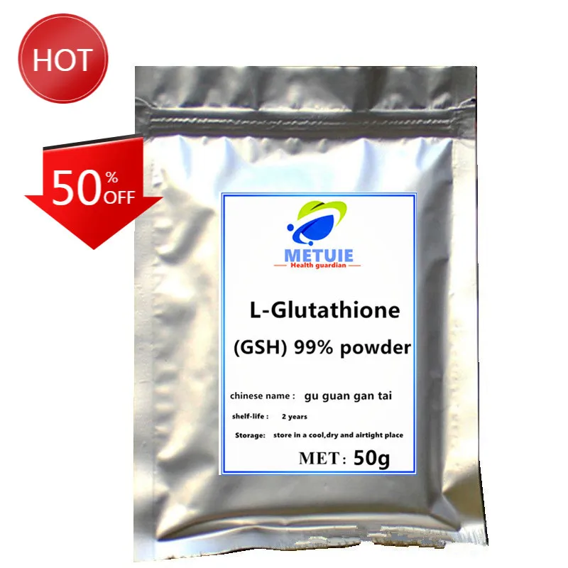 

Hot Sale 99% L-Glutathione Reduced Powder 1pc (GSH) Super Active Skin Whitening Care Face Supplement Food And Cosmetics