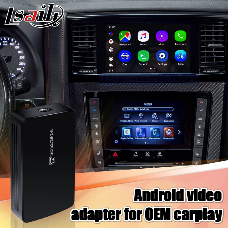 

Android Youtube навигация AI box адаптер для автомобиля с OEM Carplay для Nissan патруль Armada Infiniti Q50 QX60 QX80 от Lsailt