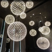 creative modern firework pendant lights bar led stainless steel ball pendant lamp for coffee barrestaurant lamparas lustre