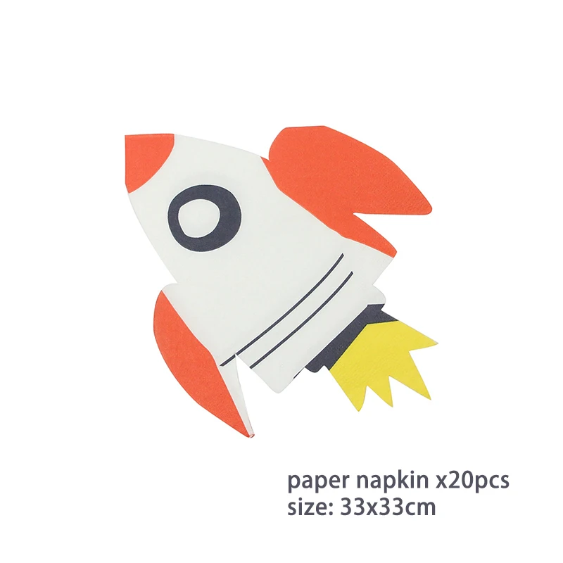 paper napkin x20pcs Космические вечерние украшения Вселенная одноразовые пластины стаканчики посуда наборы Гирлянда украшение торта верхушка Дети День рождения воздушные шары - Цвет: paper napkin x20pcs