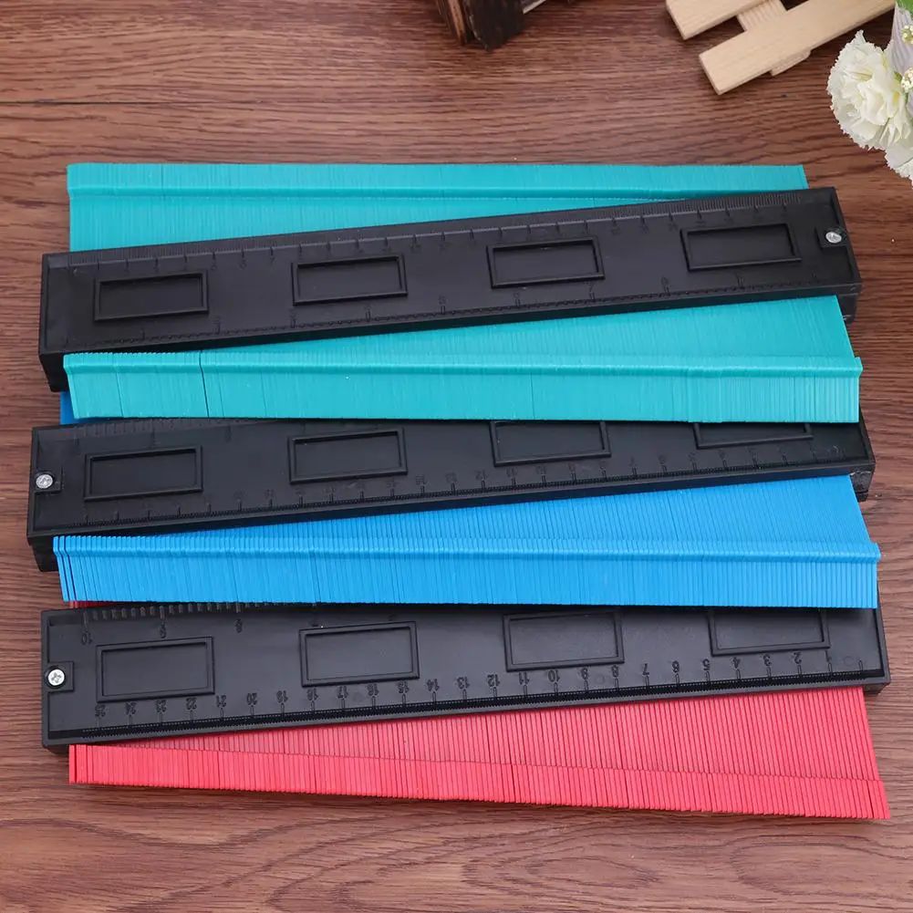 

Plastic Irregular Shaper Ruler Gauge Duplicator Durable Scale Strong Toughness Wooden Portable Template Curvature Scale
