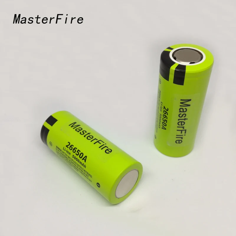 

MasterFire 12pcs/lot Original Panasonic 3.7V 26650A 26650 High Capacity 5000mAh Max 10A Discharge Rechargeable Lithium Battery