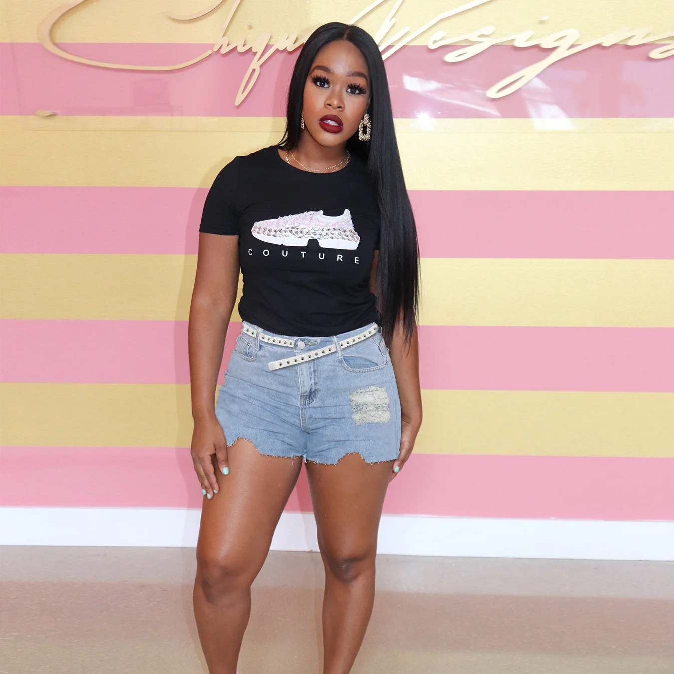 

Summer Leisure Women's Clothing High Waist Jeans Shorts Fashion Sexy Streetwear Fashionable Shorts Straight Leg Pants джинсы