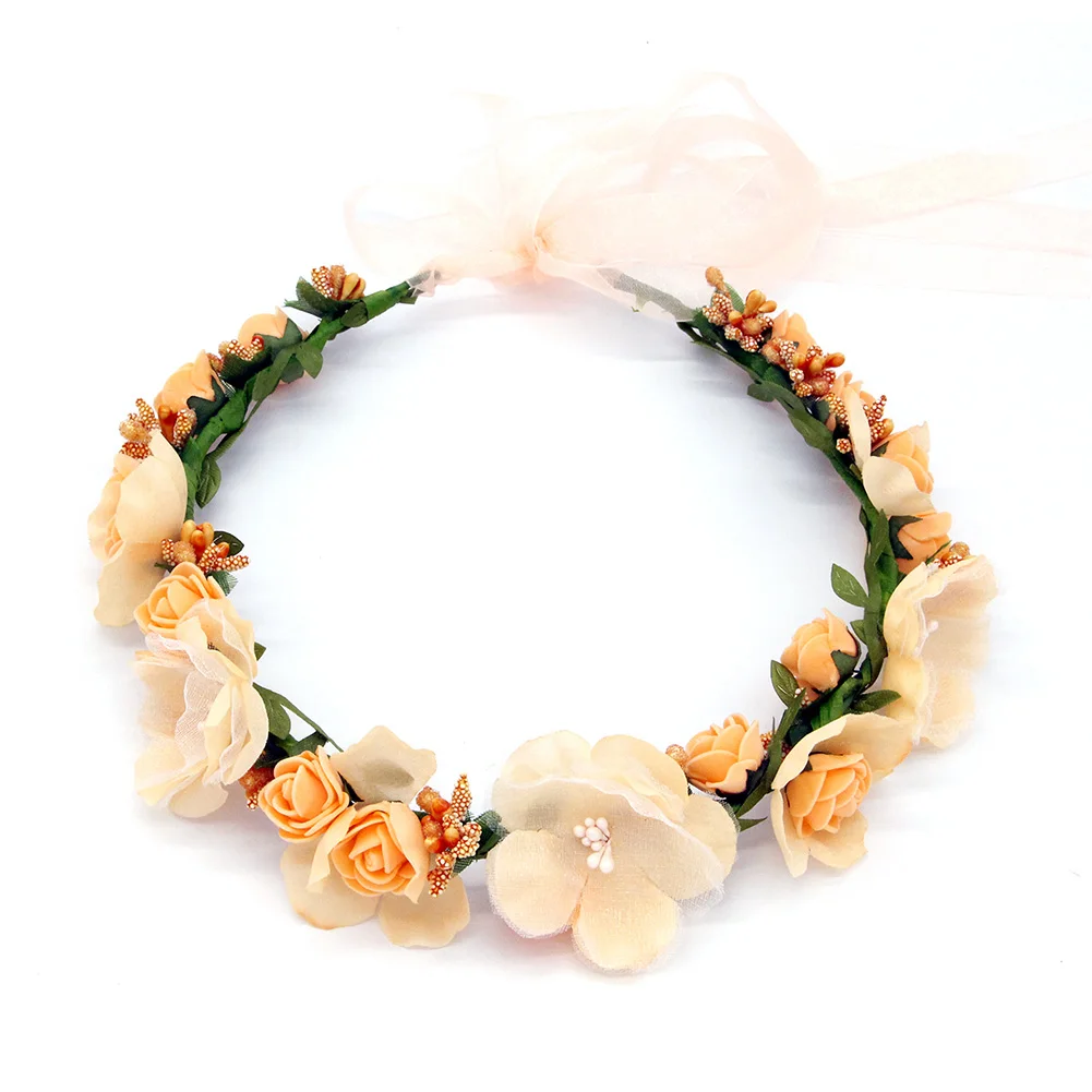 Sweet Ladies Headwear Women Floral Flowers Wedding Hair Accessories Bands Lady Girls Headbands Bridal Headdress |