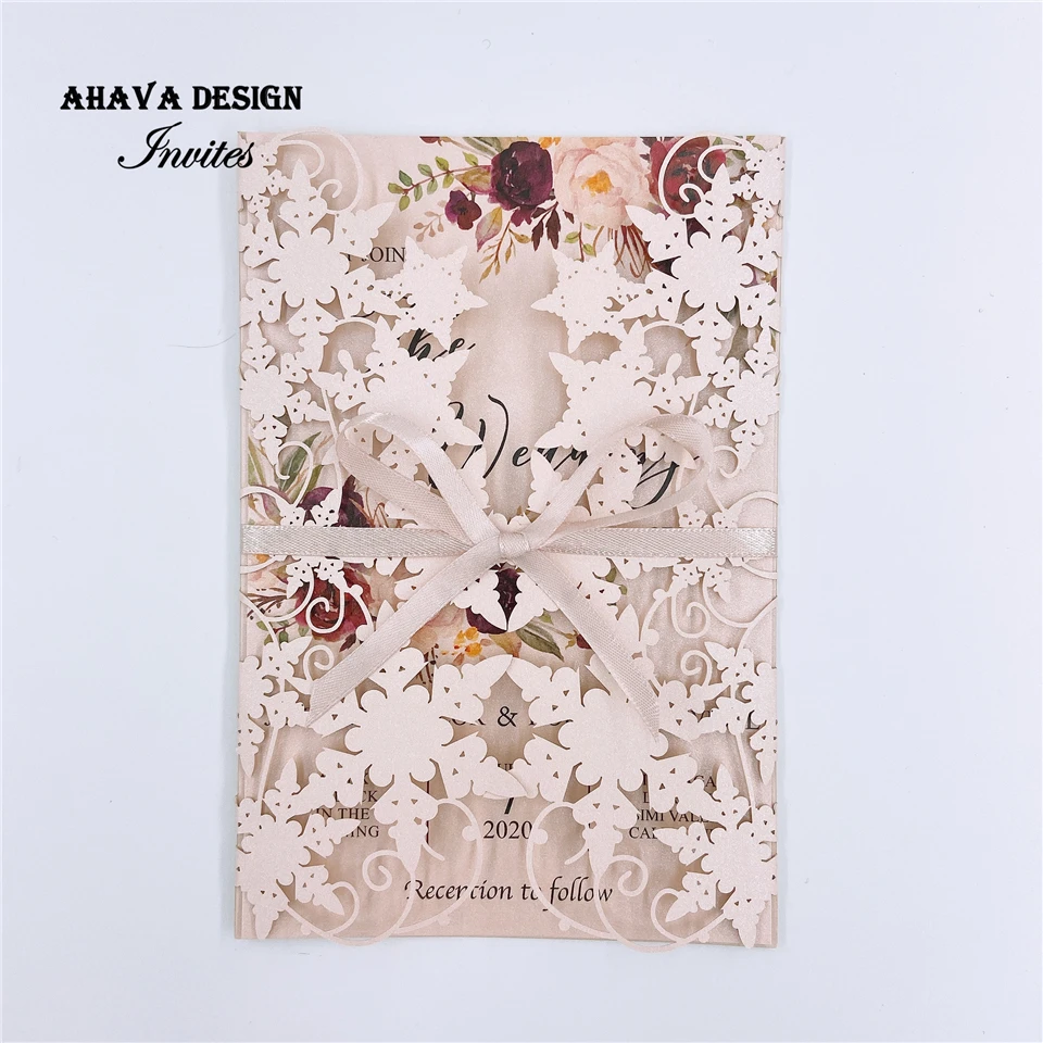 Романтические румяна снежинка лазерная вырезка пригласительный костюм на свадьбу вставка с принтом