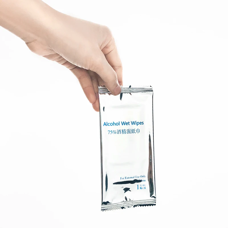 75% дезинфицирующие салфетки на спиртовой основе портативпосылка упаковка