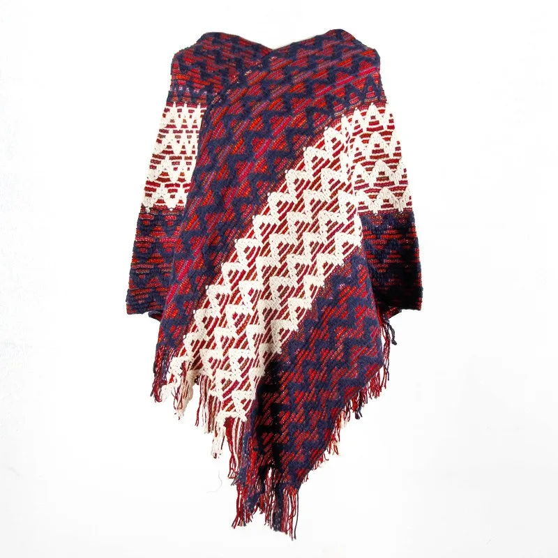 Повседневное Свободные Элегантные Волнистая Полоса кисточкой свитер